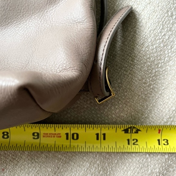 Margot Bag Back Pack Purse Leather Gray Beige - Picture 9 of 11